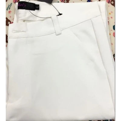 Classic Candy Colors Work Wear Pencil Pant Elegant Spring Mid Waist Slim Office Ladies Pantalones Chic 92cm Ankle Length Trouser