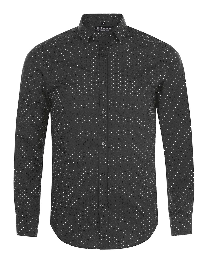 BECKER MEN POINTS-Mens polka dot shirt
