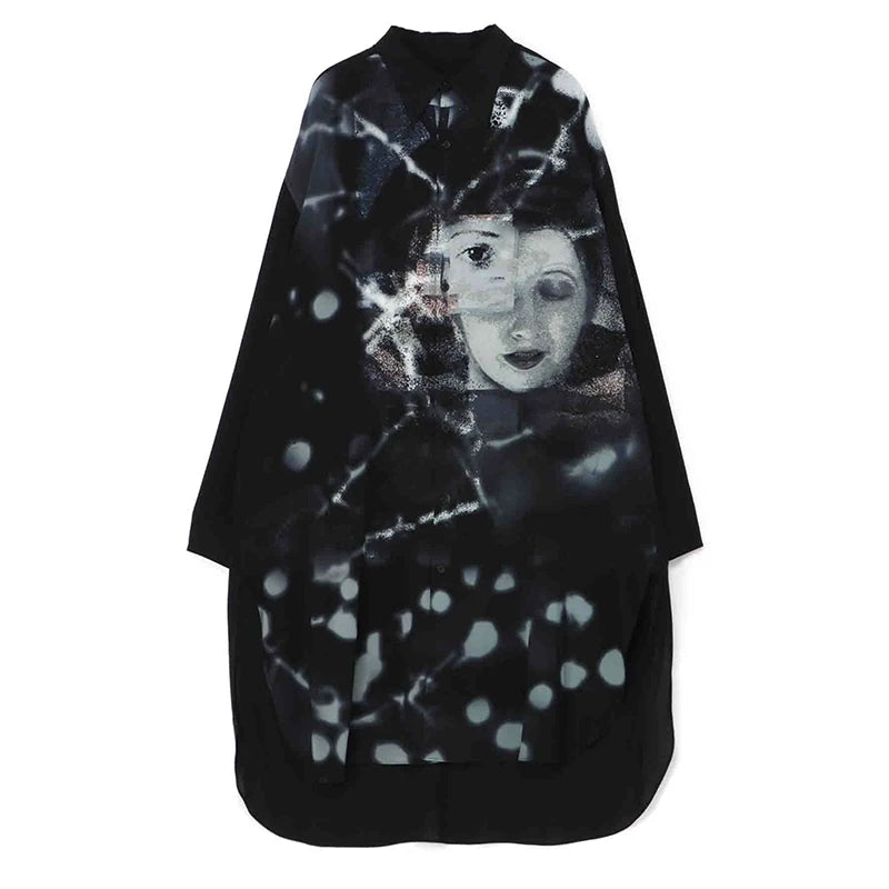 FANTASTION Dark Series Mystic Eye Unsiex shirt Oversized Men's casual shirts items mens designer clothes korean popular clothes