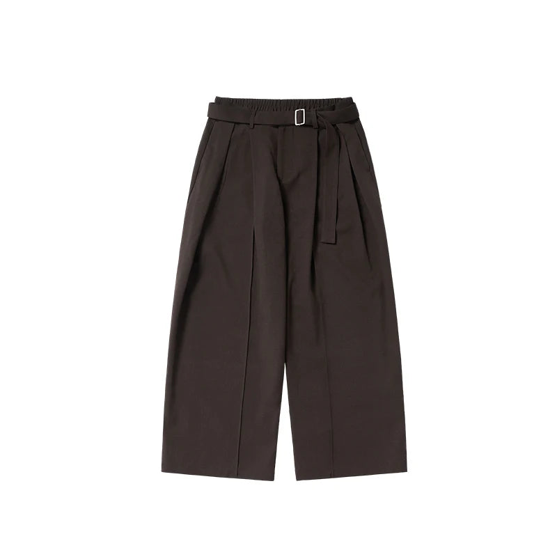 Men's Autumn Winter New Blend Wide Leg Trousers Korean Style Artistic Wide Leg Hanging Loose Trousers 13370W24