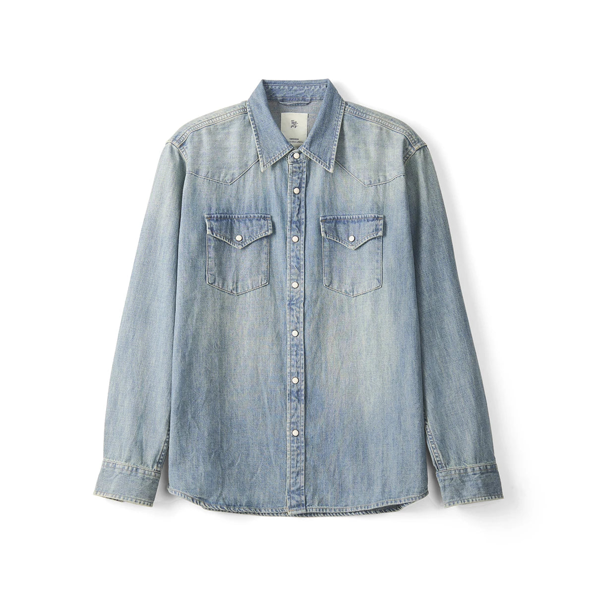 SIMWOOD High Standard Series 2024 Autumn Winter New Oversize Washed Vintage Blue Denim Shirts Men Chest Pockets Western Shirts