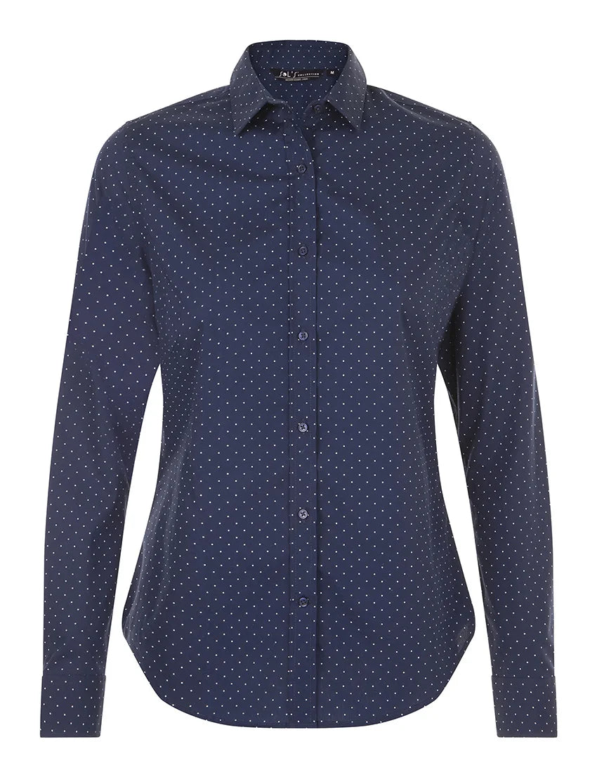 BECKER WOMEN POINTS-WOMEN's polka dot shirt-100% cotton