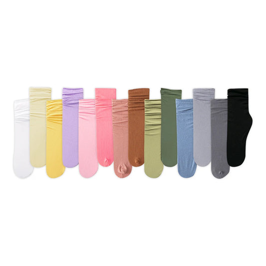 [Rachels] 14 pairs set/women's socks pastel tights socks