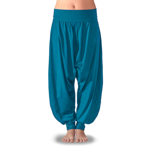 Pantalones Harem Turcos Ancho tiro bajo Tallas grandes  pantalón de Algodón calidad Pilates Danza Meditación