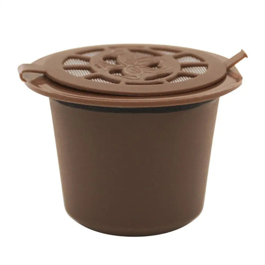 Coffee Capsule Refillable Reusable Herbruikbare Hervulbare Nespresso Machine Capsule Plastic Filter Cups Spoon Brush