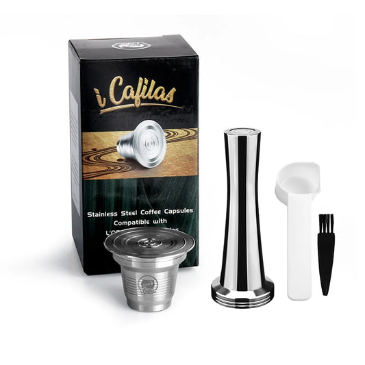 recafimil reusable xxl coffee capsule for lor machine pod stainless steel refillable crema coffee filter