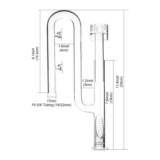 FZONE Aquarium Filter Pipes Clear Glass Lily Pipe Surface Skimmer Inflow Pipes For Aquatic Filter System Overseas Shipping