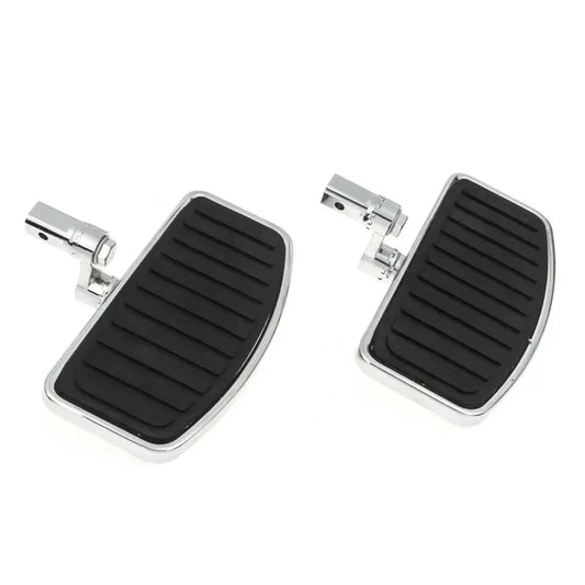 1 Pair Motorcycle Foot Rests Front Rear Universal Wide Foot Rider Floorboards For Honda Shadow For Yamaha Dragstar US Stock