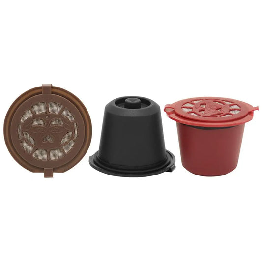 Coffee Capsule Refillable Reusable Herbruikbare Hervulbare Nespresso Machine Capsule Plastic Filter Cups Spoon Brush
