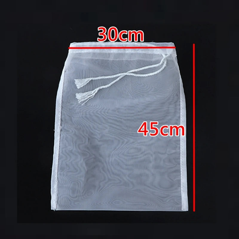 reusable food strainer bag fine mesh  grade nylon filter  net kitchen soy coffee for milk home brewing hop s