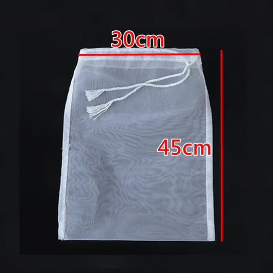 reusable food strainer bag fine mesh  grade nylon filter  net kitchen soy coffee for milk home brewing hop s