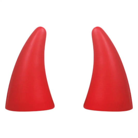 1 Pair 3D Devil Horn Car Helmet Stereo Bumper Hood Stickers Car Roof Decoration Halloween Bull Horn Ornaments Car Exterior Decor
