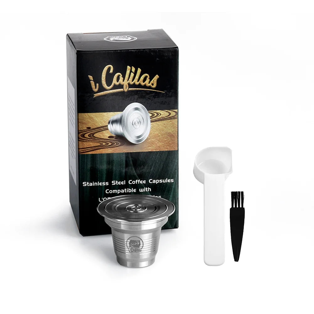 recafimil reusable xxl coffee capsule for lor machine pod stainless steel refillable crema coffee filter