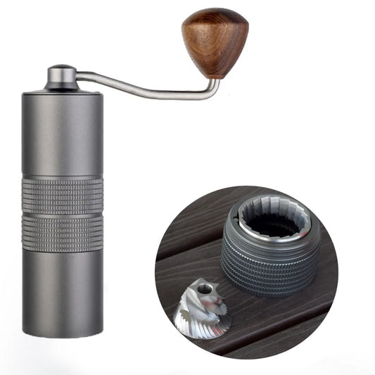 jaffee j0/j1 manual coffee grinder with 38mm 5core/7core burr 3 bearings  portable coffee mill adjustable espresso grinder