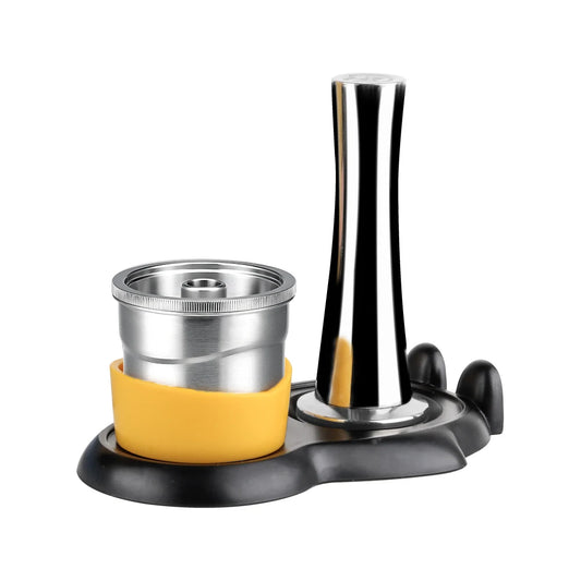 resuable coffee capsule filter for x7 illy y3 illy y5 coffee machine refillable stainless steel coffee pod with tamper & holder