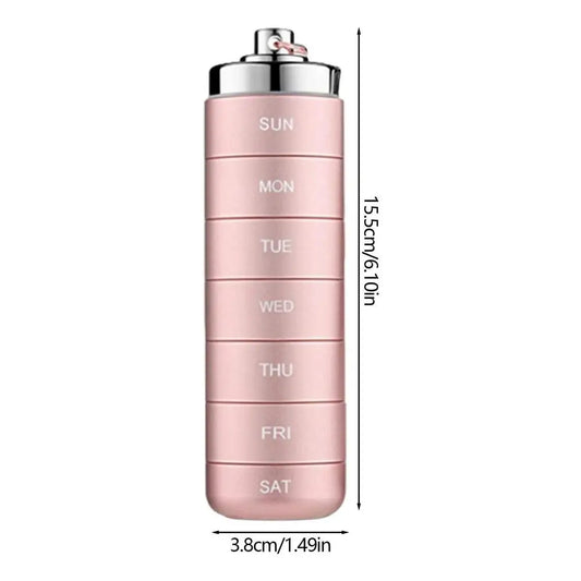 Camping Waterproof Aluminum Pill Box Case Bottle Cache Pills Holder Container Medicine Box Health Care Capsule Medicine Case