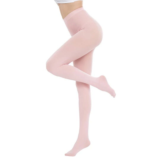 Kave Women 80D Soft Solid Color Semi Opaque Footed Tights High Waist Womens Tights 2024 Autumn Winter Plus Size Stocking Black