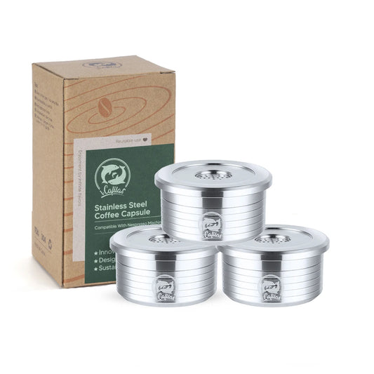 reusable capsule refillable stainless steel pod coffee filters for delta q ndiq7323 /mini qool coffee machine maker