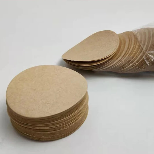 100pcs round coffee filter paper 56mm 60mm 68mm for espresso coffee maker v60 dripper coffee filters tools moka pot paper filter