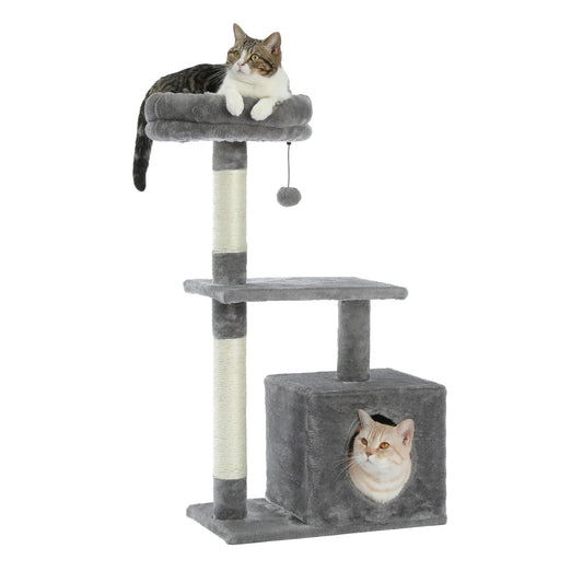 Small Cat Tree with Sisal Scratching Posts  Top Perch  Cozy Condo  Cat Tower for Indoor Cats  Cat Accessories  Scraper for Cats