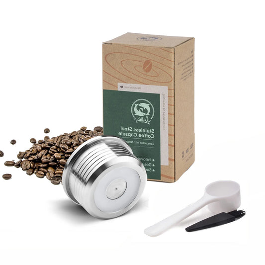 reusable capsule pod for delta q ndiq7323 coffee machine stainless steel refillable coffee filters cup coffee accessories