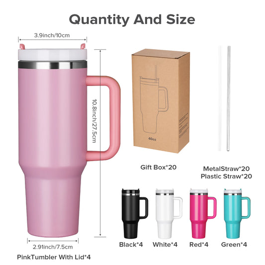 US in stock 40oz Large Capacity tumbler with removable handle termos cup insulated thermos bottle vacuum flasks travel coffe mug
