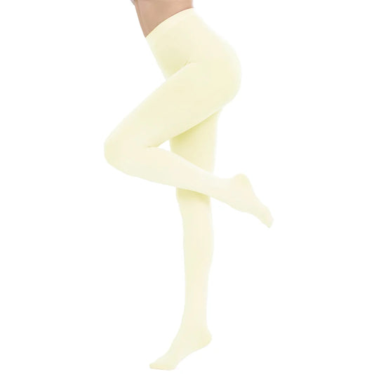 Kave Women 80D Soft Solid Color Semi Opaque Footed Tights High Waist Womens Tights 2024 Autumn Winter Plus Size Stocking Black
