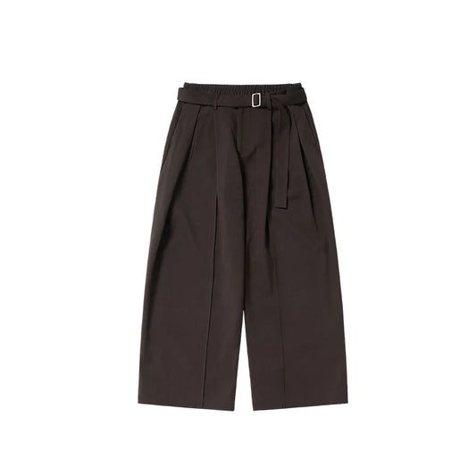 Men's Autumn Winter New Blend Wide Leg Trousers Korean Style Artistic Wide Leg Hanging Loose Trousers 13370W24