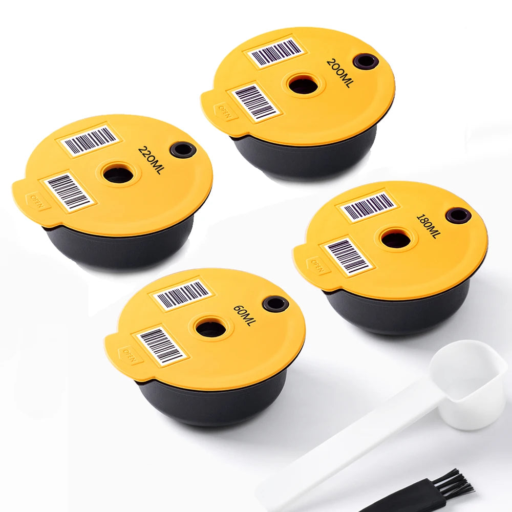 reusable coffee capsule pods for bosch-s machine tassimo happy vivy stainless steel refillable coffee maker filter 180ml/220ml