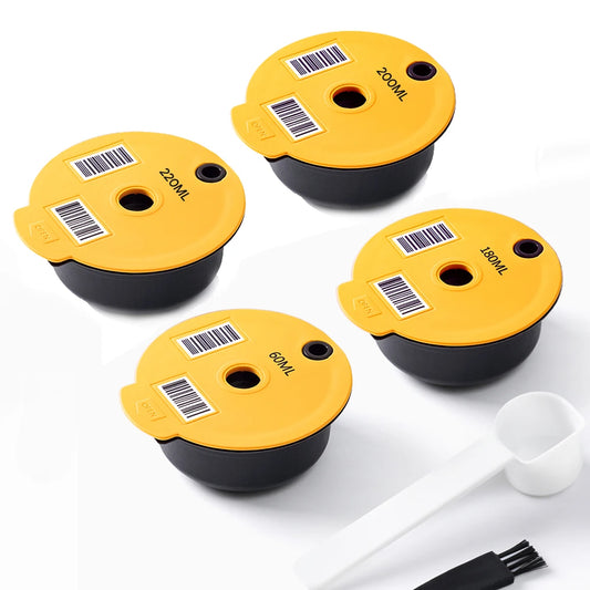 reusable coffee capsule pods for bosch-s machine tassimo happy vivy stainless steel refillable coffee maker filter 180ml/220ml