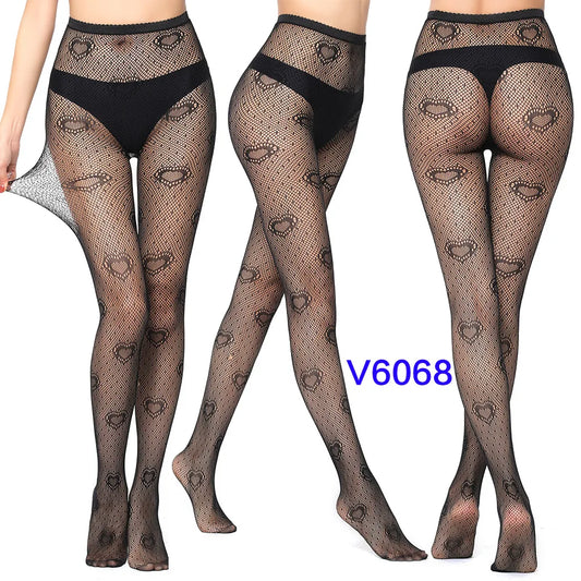 Women Cute Black Stockings Trousers Tights Japanese Gothic Embroidery Punk Pantyhose Lolita  Rose Flower Vine Fishnet Stockings