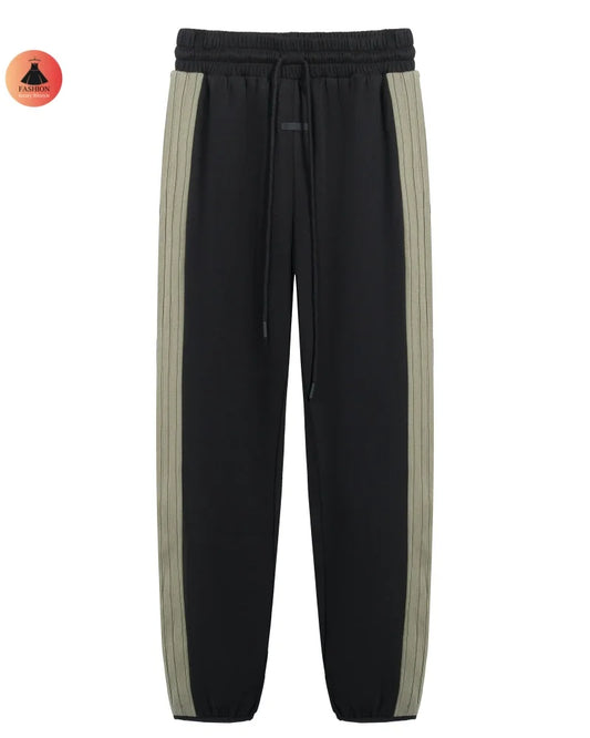 Winter FOG Men's Women's Brand Colour Blocked Drawstring Sweatpants Street Casual Striped High Quality Sweatpants With Tags