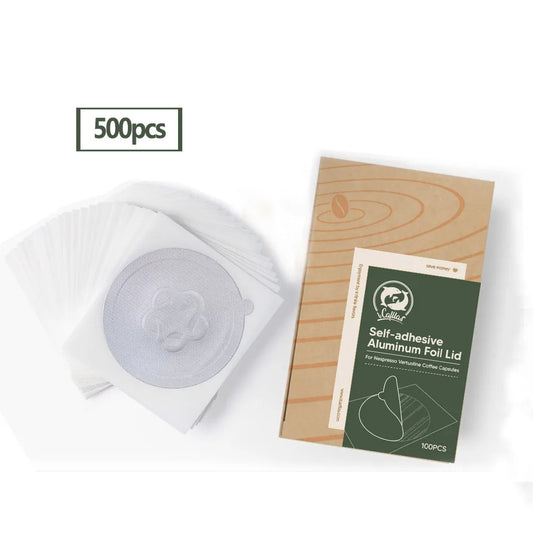 icafilas disposible nespresso vertuo coffee capsule seal aluminum foils cream cafe filter lid sticker for nespresso vertuo plus