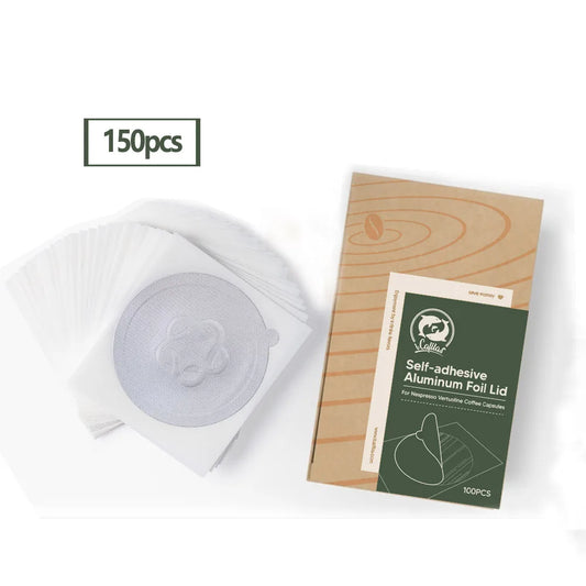 icafilas disposible nespresso vertuo coffee capsule seal aluminum foils cream cafe filter lid sticker for nespresso vertuo plus