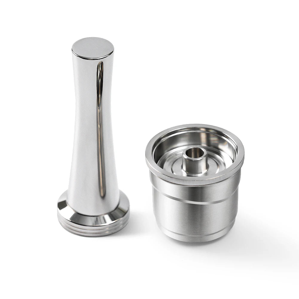 resuable coffee capsule filter for x7 illy y3 illy y5 coffee machine refillable stainless steel coffee pod with tamper & holder