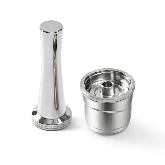 resuable coffee capsule filter for x7 illy y3 illy y5 coffee machine refillable stainless steel coffee pod with tamper & holder