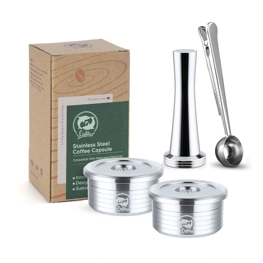 reusable capsule refillable stainless steel pod coffee filters for delta q ndiq7323 /mini qool coffee machine maker