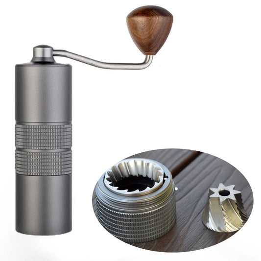 jaffee j0/j1 manual coffee grinder with 38mm 5core/7core burr 3 bearings  portable coffee mill adjustable espresso grinder