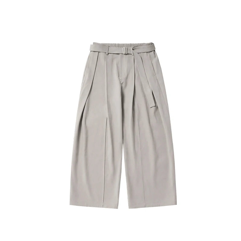 Men's Autumn Winter New Blend Wide Leg Trousers Korean Style Artistic Wide Leg Hanging Loose Trousers 13370W24
