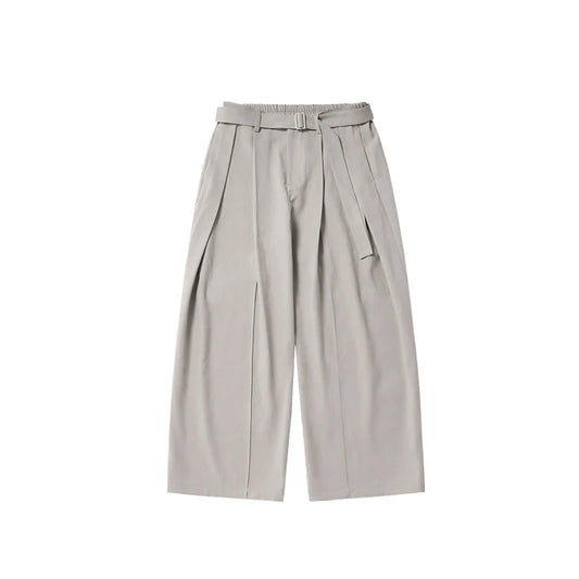 Men's Autumn Winter New Blend Wide Leg Trousers Korean Style Artistic Wide Leg Hanging Loose Trousers 13370W24