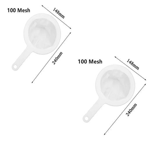 1pc fine mesh strainer spoon for coffee  milk  soy  and yogurt 100/200/300/400 mesh nylon filter for kitchen dining gadgets