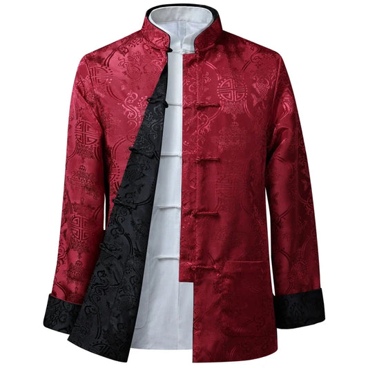 Chinese Style Men's Shirts Kung Fu Coats China New Year Tang Suit Traditional Clothing For Men Jackets Hanfu Men Clothing