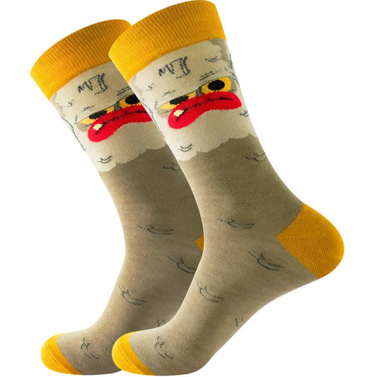 1 pair Autumn and winter new Halloween male socks skull alien female socks pumpkin socks monster tube socks