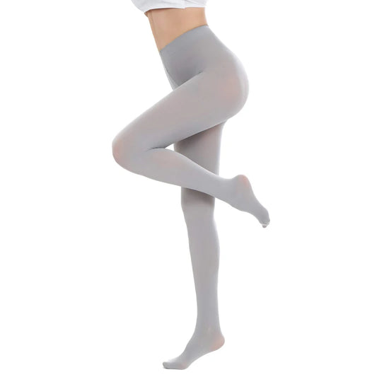 Kave Women 80D Soft Solid Color Semi Opaque Footed Tights High Waist Womens Tights 2024 Autumn Winter Plus Size Stocking Black