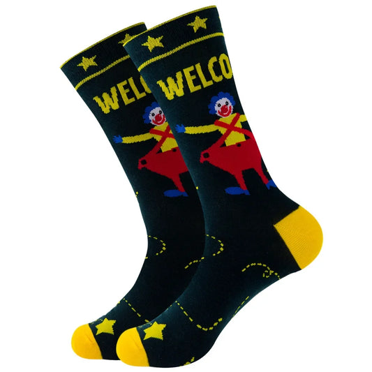 1 pair Autumn and winter new Halloween male socks skull alien female socks pumpkin socks monster tube socks