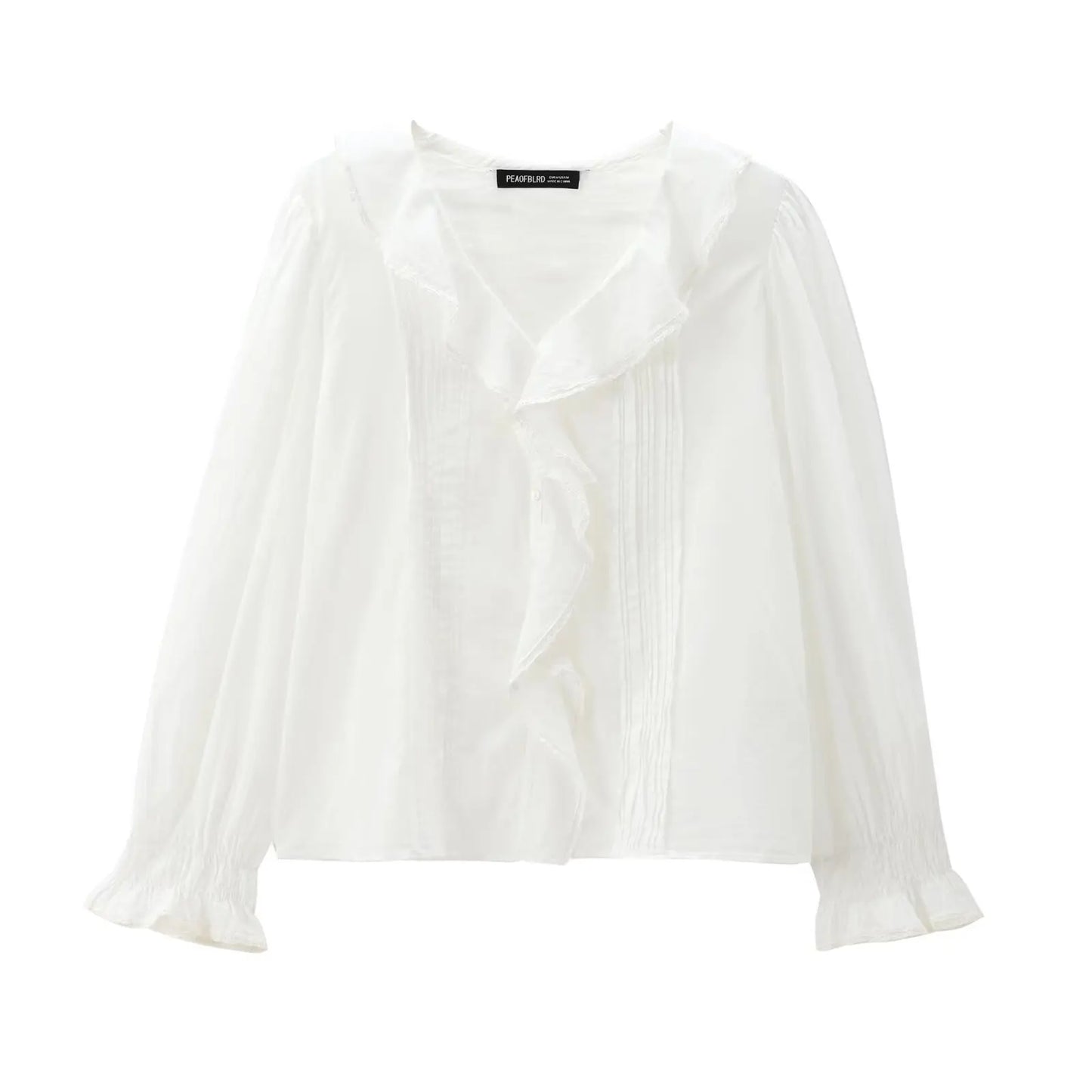 European and American style 2024 autumn new products women's clothing design sense layered decoration romantic style shirt