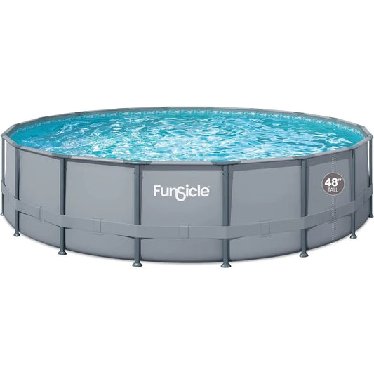 18ft x 48in Round Oasis Above Ground Pool  with SkimmerPlus Filter Pump & Ladder