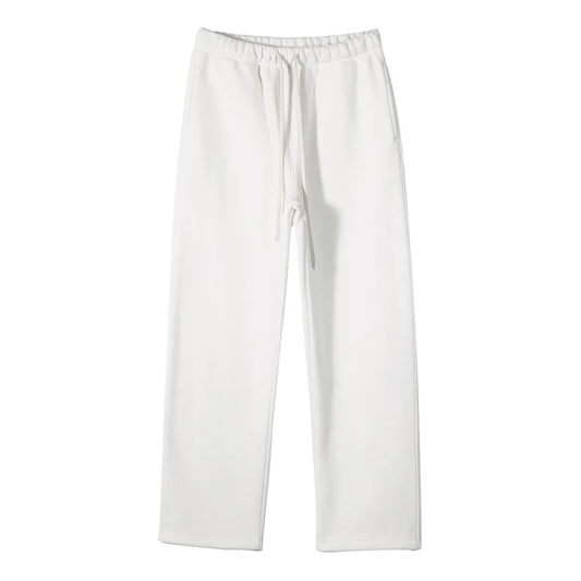 Straight-lined  Cashmere  solid color sweatpants