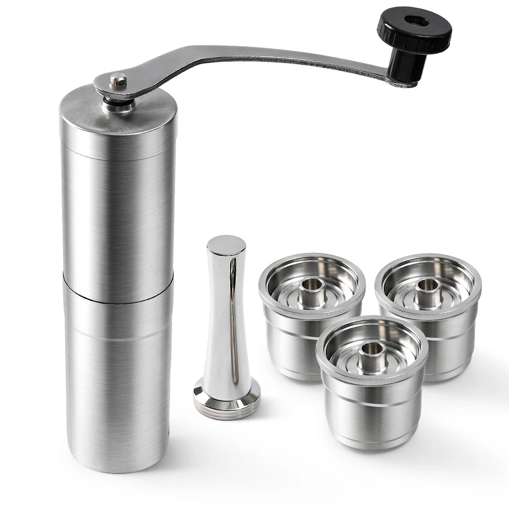 resuable coffee capsule filter for x7 illy y3 illy y5 coffee machine refillable stainless steel coffee pod with tamper & holder