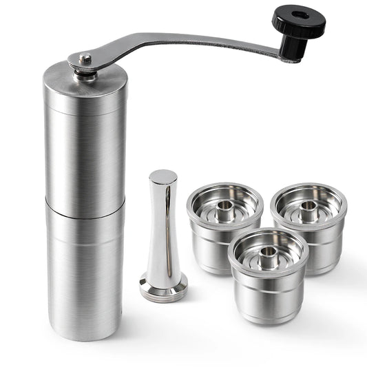 resuable coffee capsule filter for x7 illy y3 illy y5 coffee machine refillable stainless steel coffee pod with tamper & holder